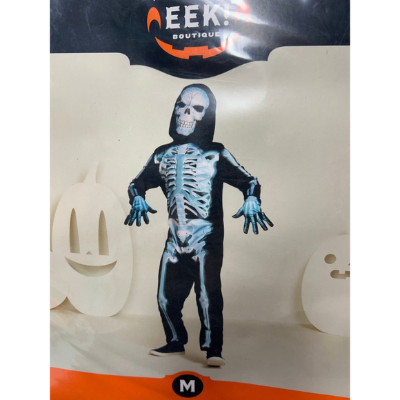 New Hyde & Eek Bootique Kids X-Ray Skeleton Costume Medium - Picture 2 of 5